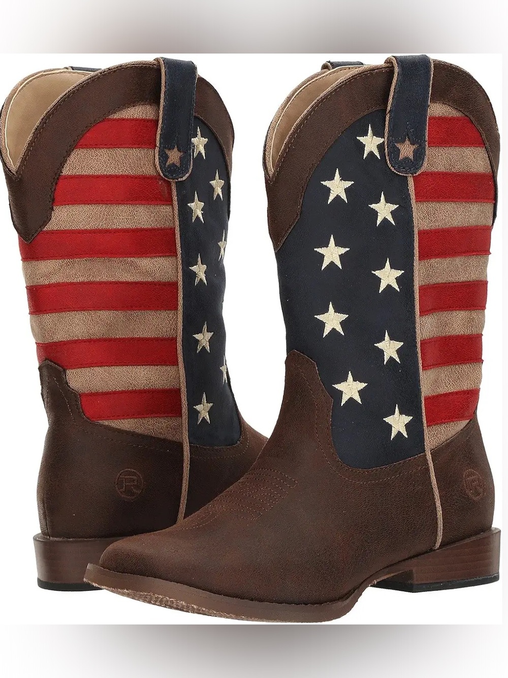 Roper American Patriot Boots, Little Kid Size 2, Fourth of July